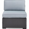 Crosley Biscayne Armless Chair with Mist Cushions KO70125BR-MI